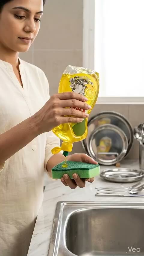 Xtrio Dishwash Gel in use